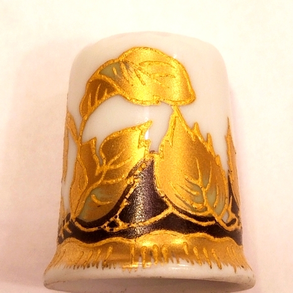 ✅Haviland Limoges France Thimble Gold Ceramic Hand Crafted - Picture 4 of 16
